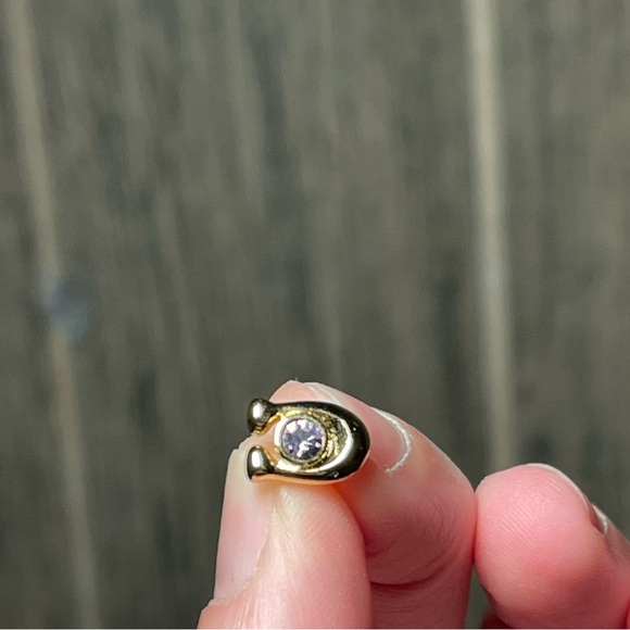 Coach earrings with purple stone - Picture 4 of 4